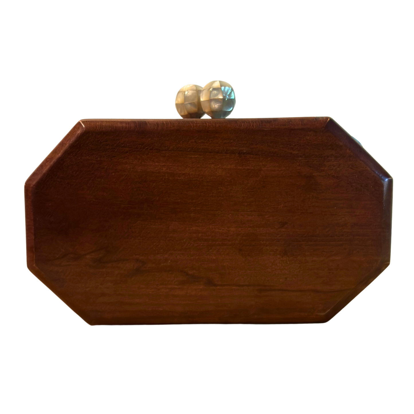 Jouri – Clutch Damascena di Lusso con Madreperla Floreale & Catena di Perle