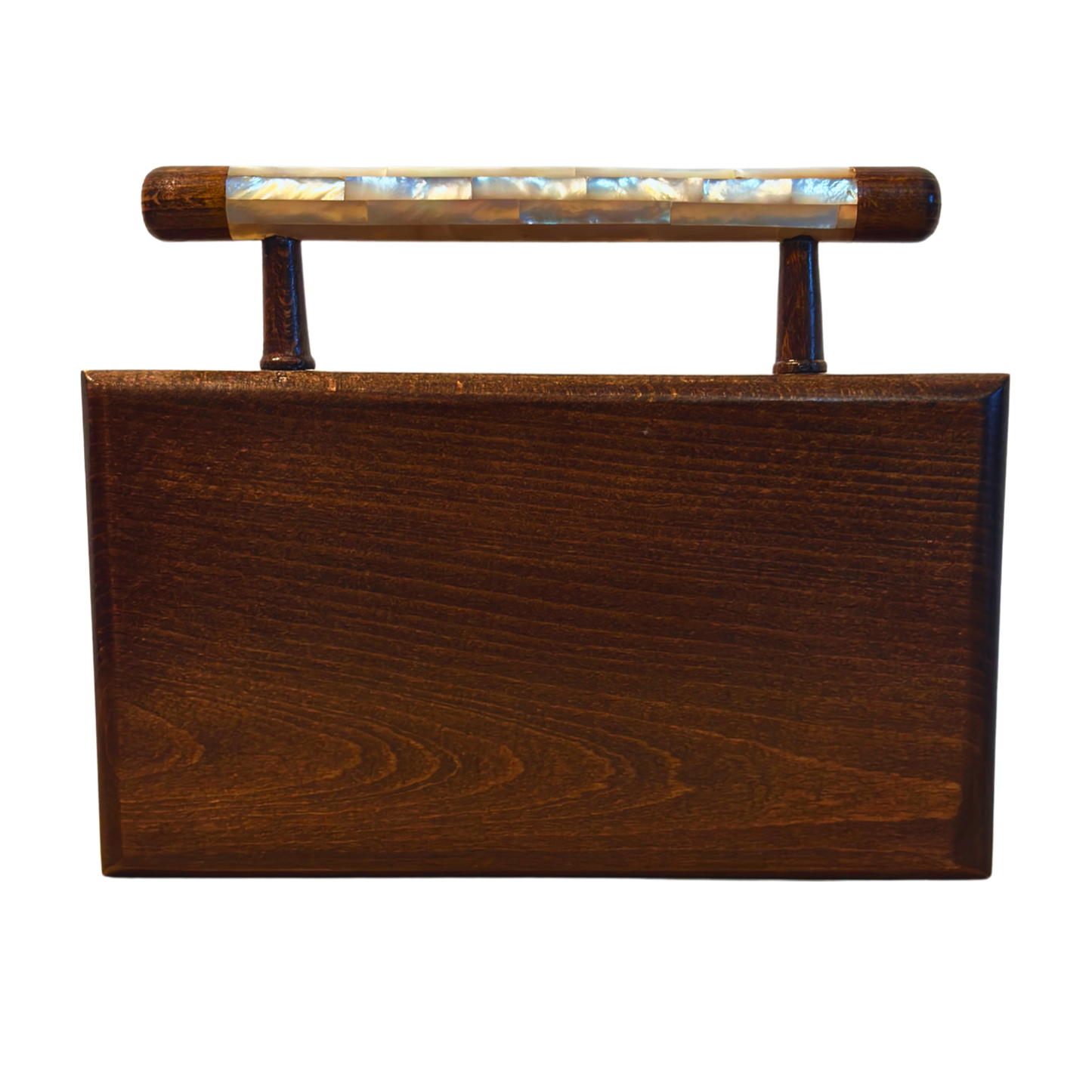 Yasmine – Luxuriöse Damaszener Clutch mit Perlmutt & Brokatfutter