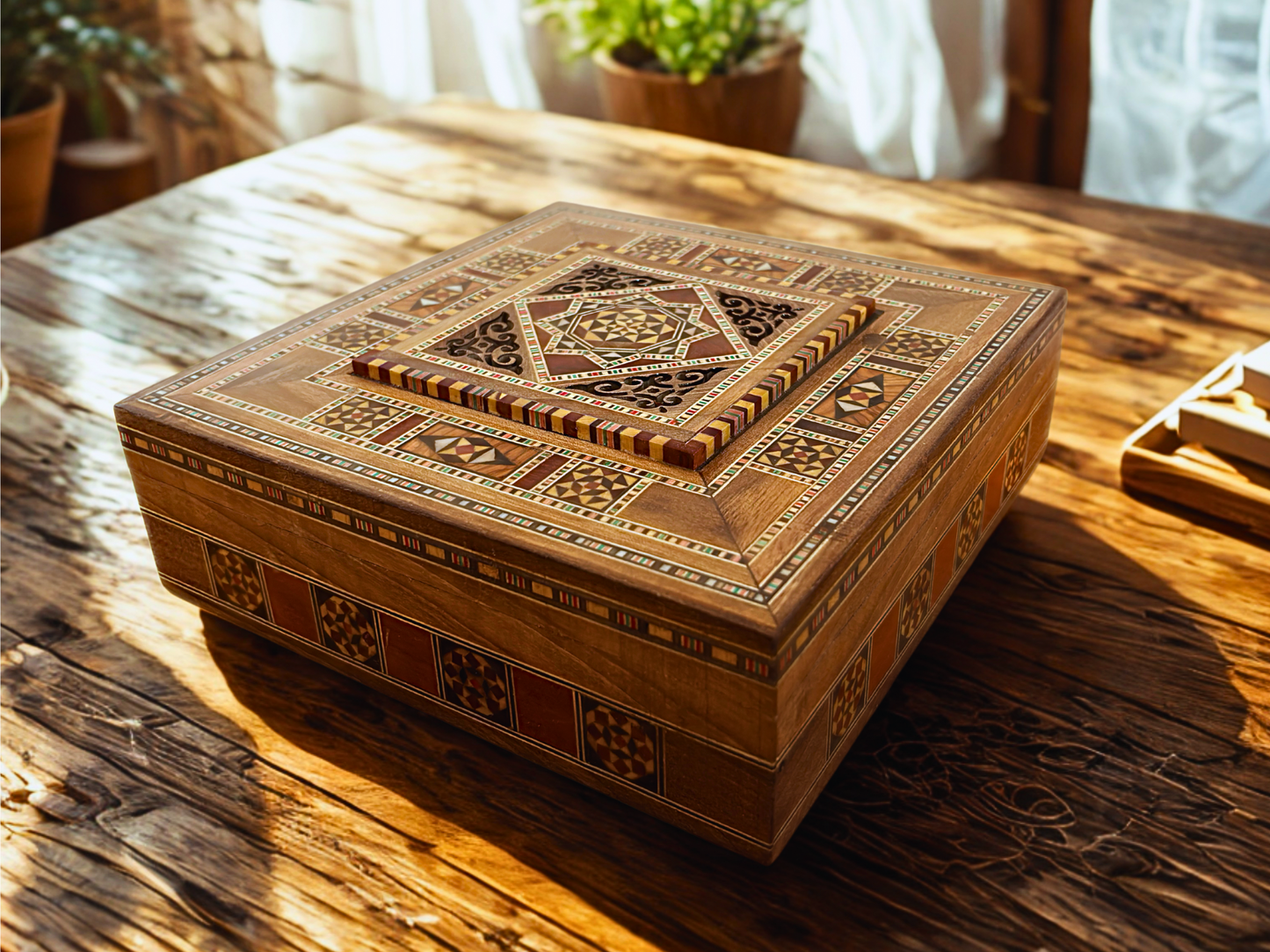 Caja de Mosaico Cuadrada Mediana