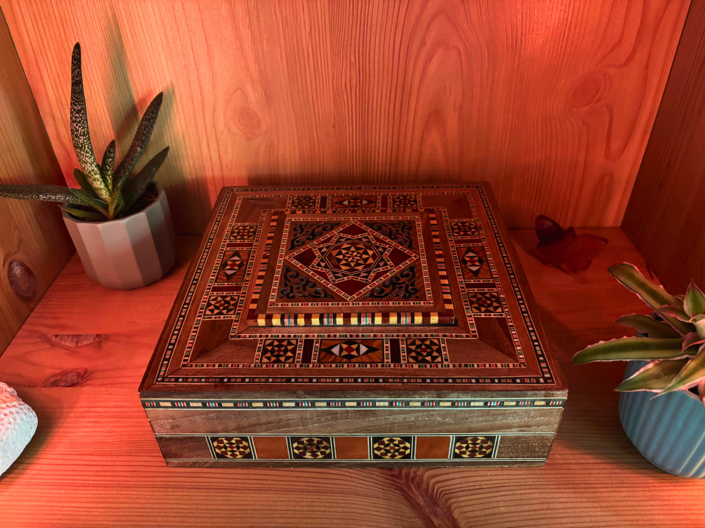 Caja de Mosaico Cuadrada Mediana