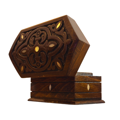 Luxury Beechwood Mosaic Box – Hand-Carved with Mother of Pearl & Velvet