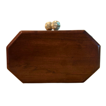 Jouri – Clutch Damascena di Lusso con Madreperla Floreale & Catena di Perle