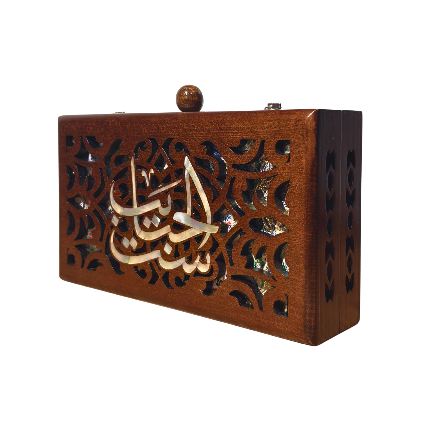 Mother – Clutch de Lujo Damascena con Nácar y Brocado Interior