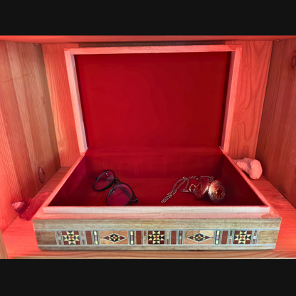 Damaszener Mosaik-Schmuck- & Erinnerungsbox – Handgefertigte Eleganz