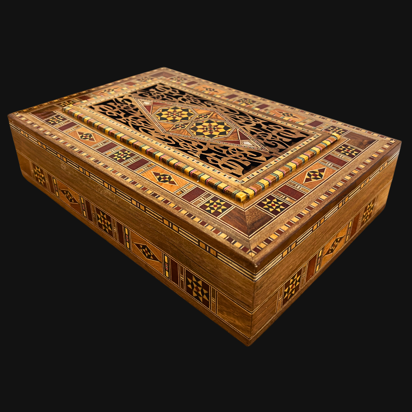 Damaszener Mosaik-Schmuck- & Erinnerungsbox – Handgefertigte Eleganz