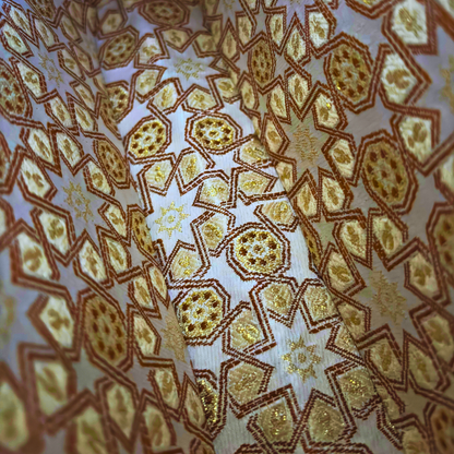 Falak – Luxuriöse Damaszener Clutch mit Perlmutt & Brokatfutter