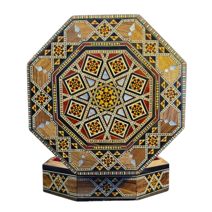 Handgefertigte Mosaik-Schatulle aus Damaskus – Perlmutt & Samt
