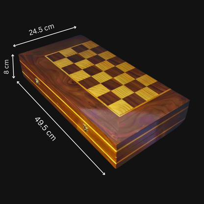 Handgefertigter Damaszener Schach- & Backgammon-Tisch von Gaby Al Dayeh – Klassisches Mosaikdesign