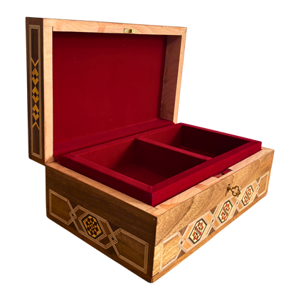 Damaszener Mosaik-Schmuckbox mit Schloss – Handgefertigtes Meisterwerk