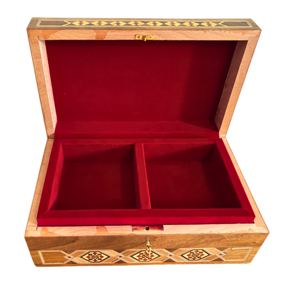 Damaszener Mosaik-Schmuckbox mit Schloss – Handgefertigtes Meisterwerk