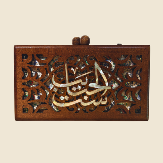 Mother – Handgefertigte Luxus-Clutch aus Damaskus mit Perlmutt