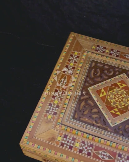 Şam Mozaik Mücevher Sandığı – Kadife Astarlı Zarafet