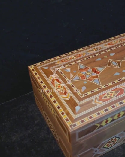 Damaszener Mosaik-Schmuckbox mit Schloss – Handgefertigtes Meisterwerk